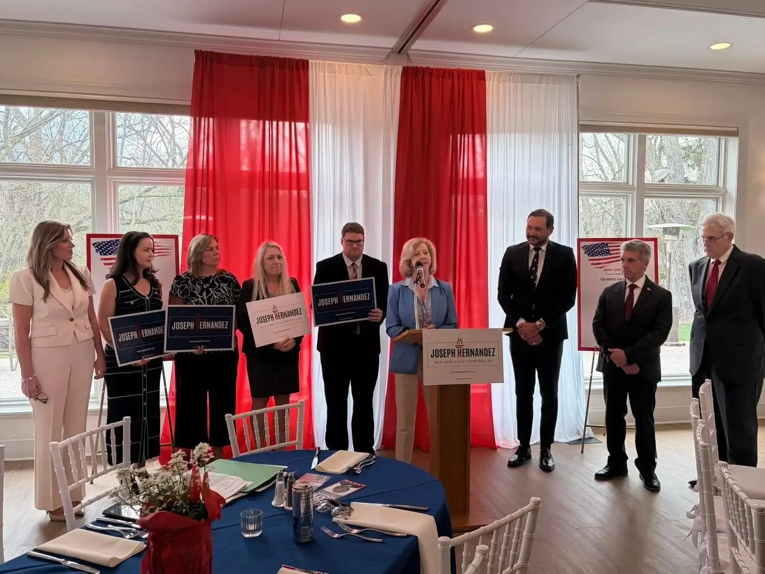 Martha McHugh with committee members